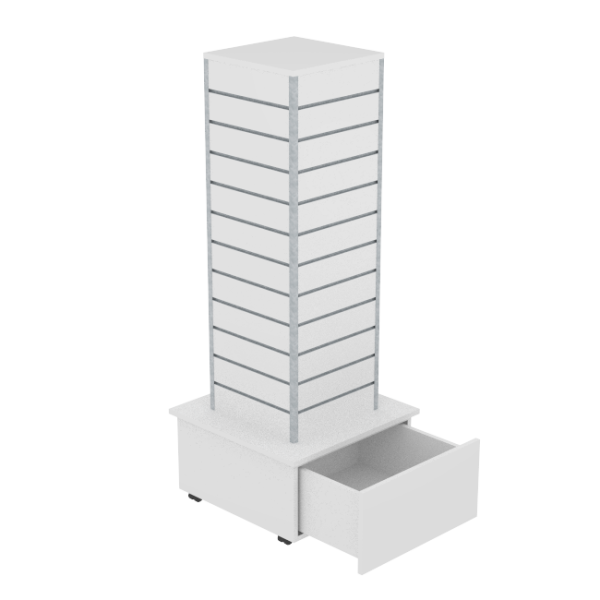 towergondolaonhigh600plynth400columnwdrawer-white