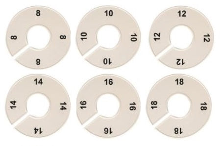 Size dividers - numerical (pack of 6)