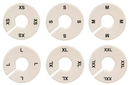 Size dividers - alphabetic (pack of 6)